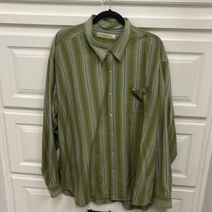 Tommy Bahama long sleeve silk 2XL button down shirt